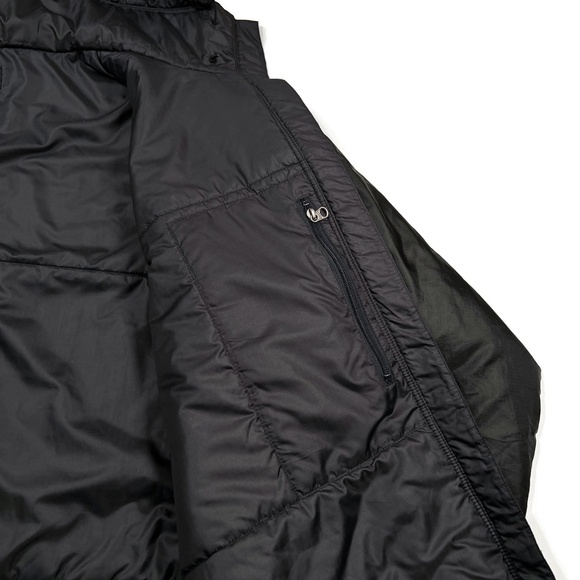 Patagonia Puff Ball Sweater VTG Mens Large Black Full Zip Hooded Puffer Jacket - Picture 2 of 10